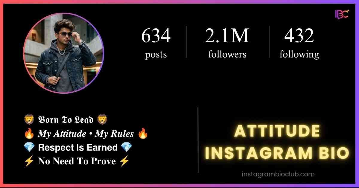 Attitude Instagram Bio