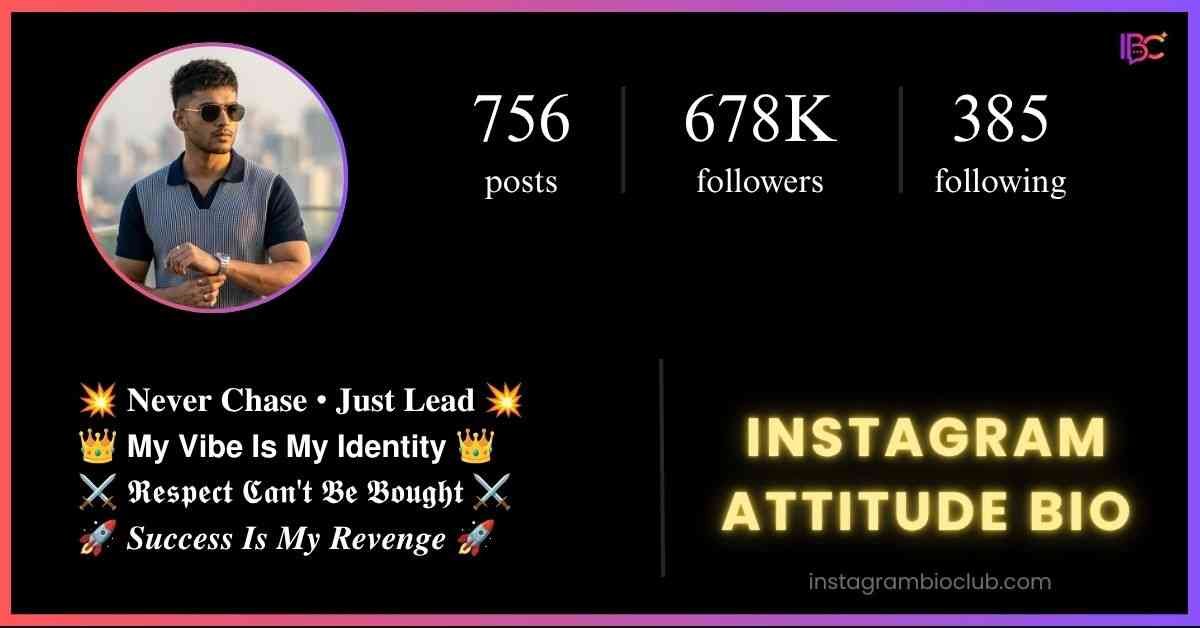 Instagram Attitude Bio