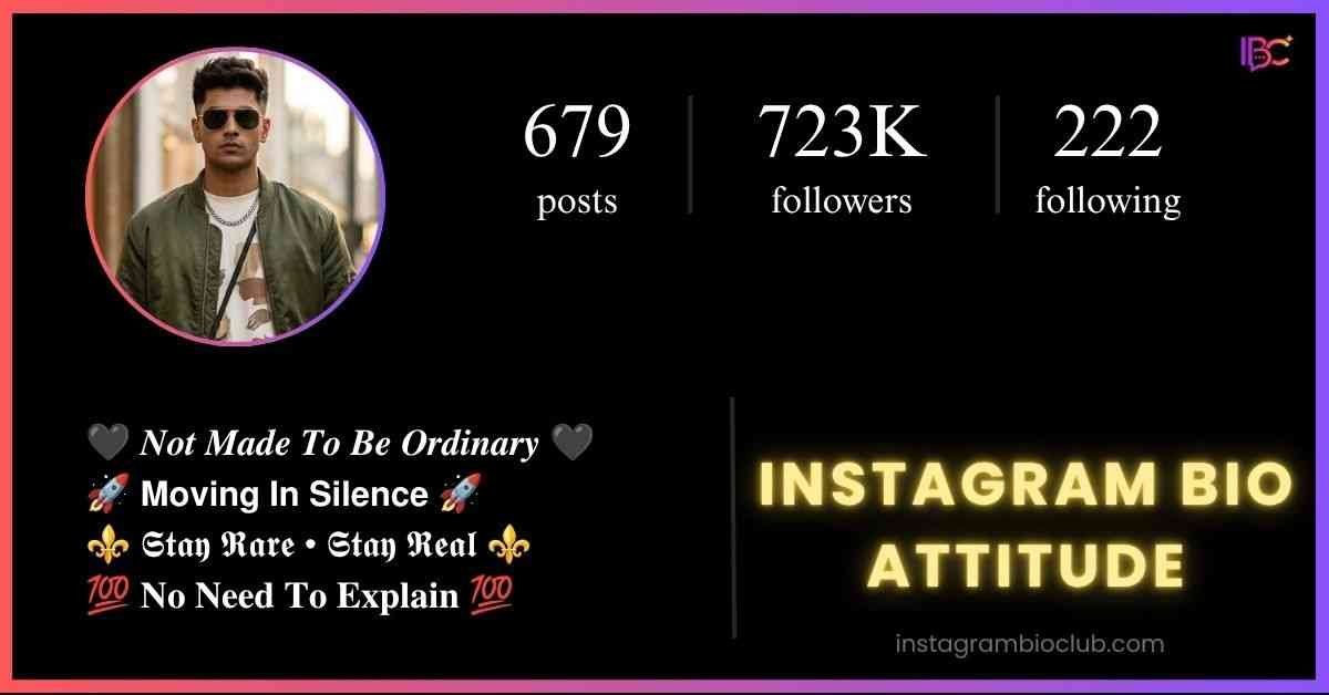 Instagram Bio Attitude​