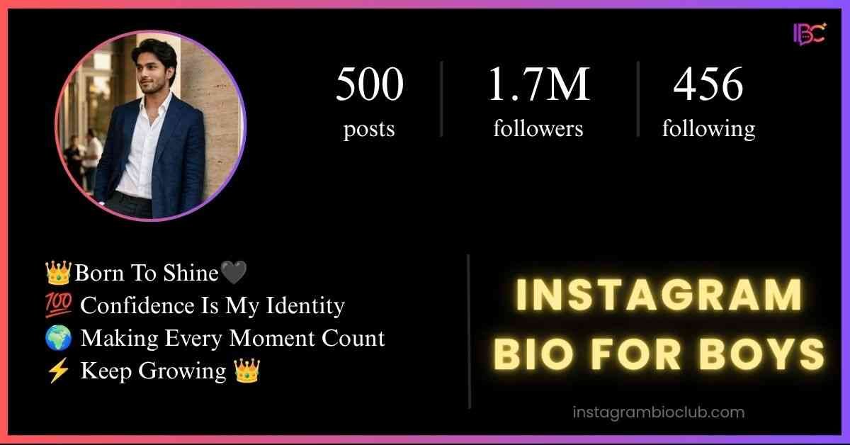 Instagram Bio For Boys