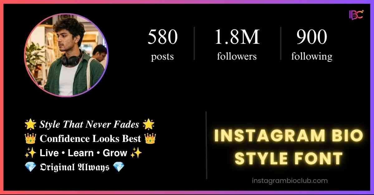 Instagram Bio Style Font