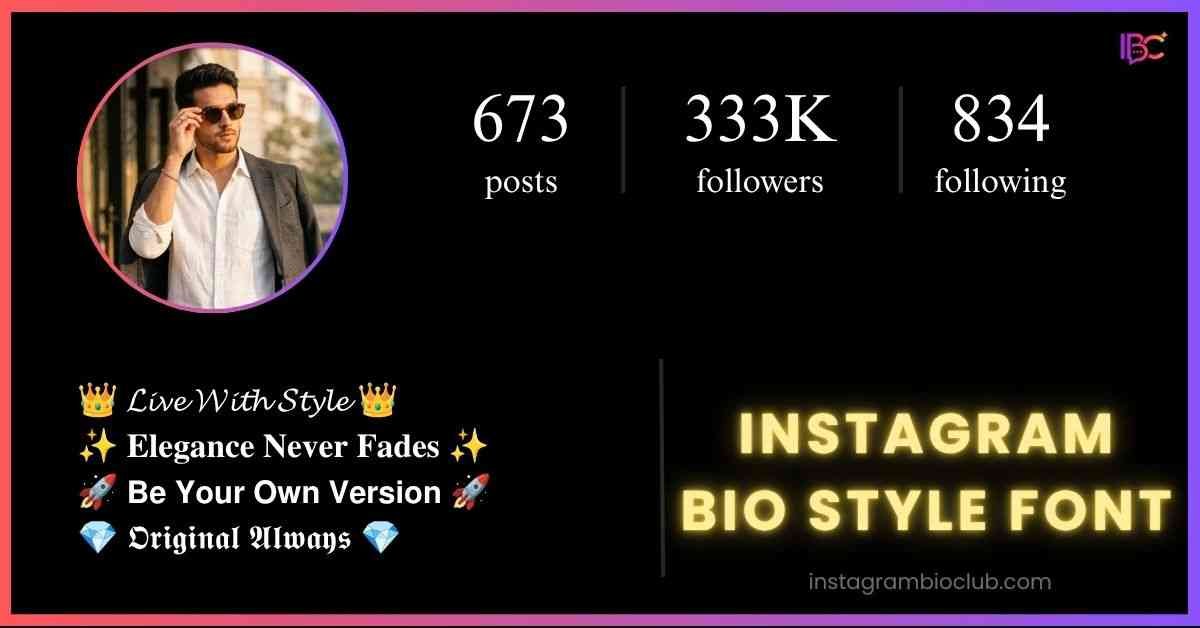 Instagram Bio Style Font​