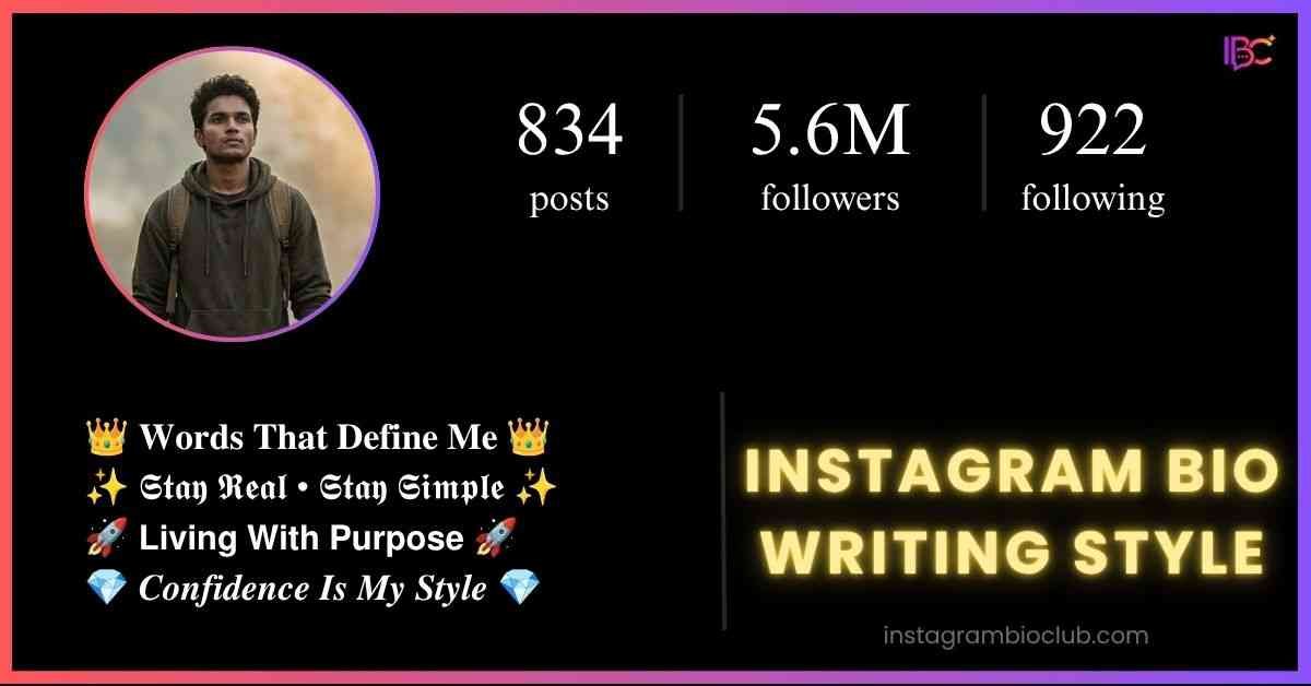 Instagram Bio Writing Style