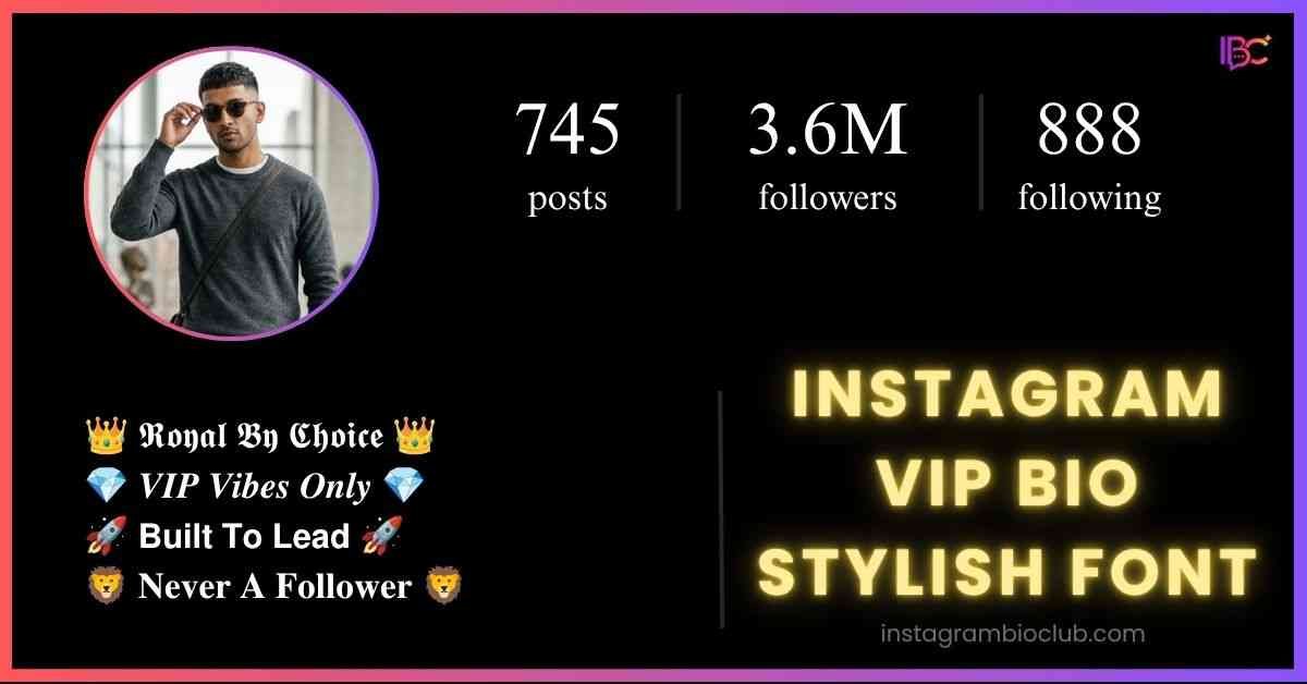 Instagram VIP Bio Stylish Font​