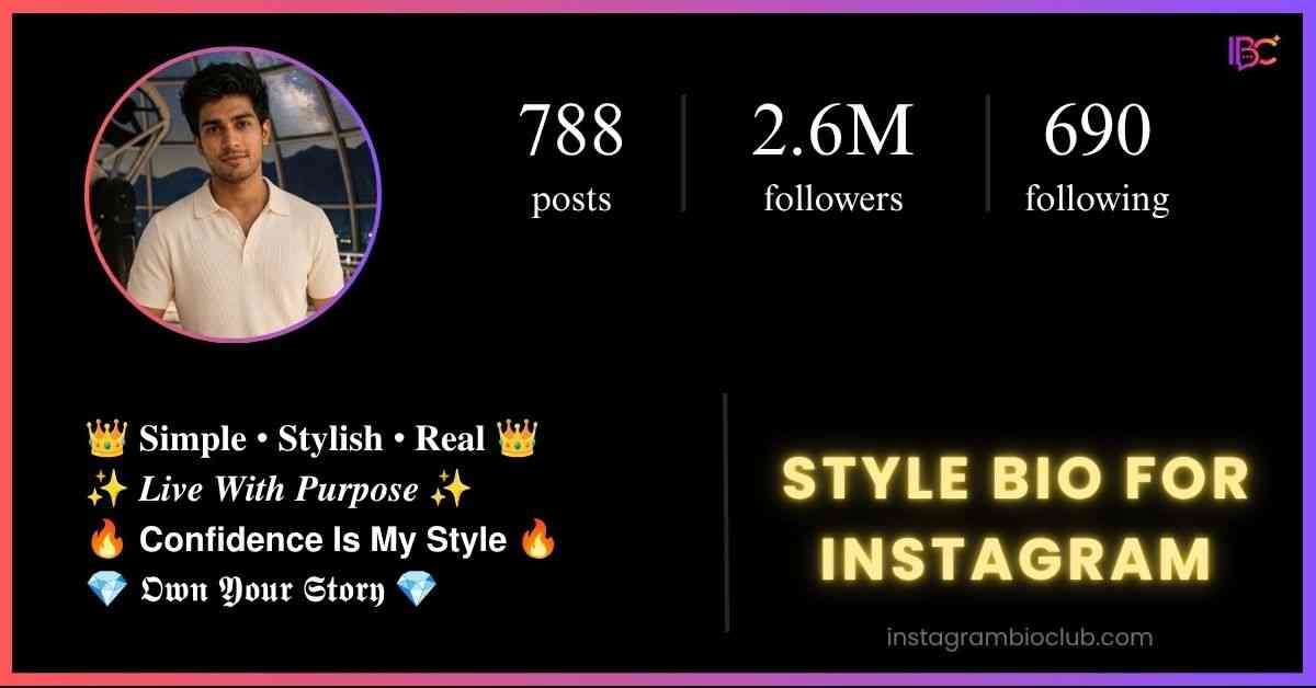 Style Bio For Instagram