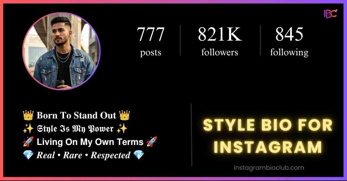 Style Bio For Instagram​