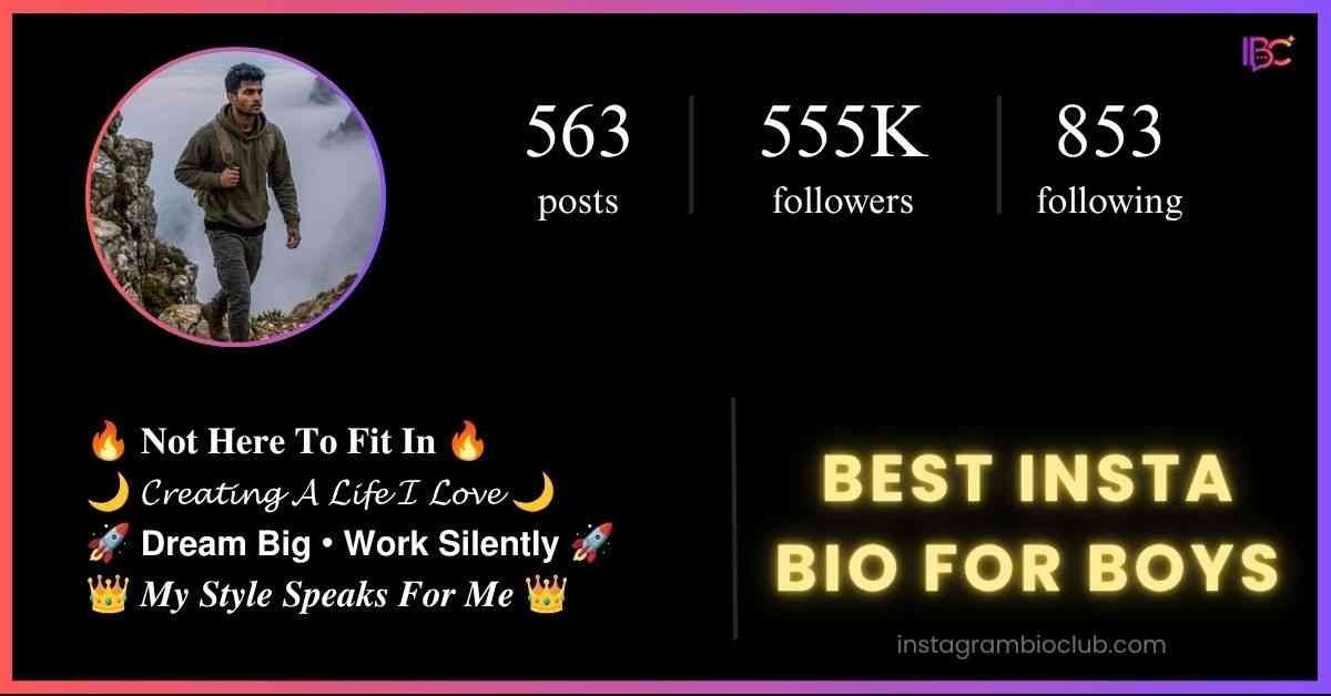 Best Insta Bio For Boys​