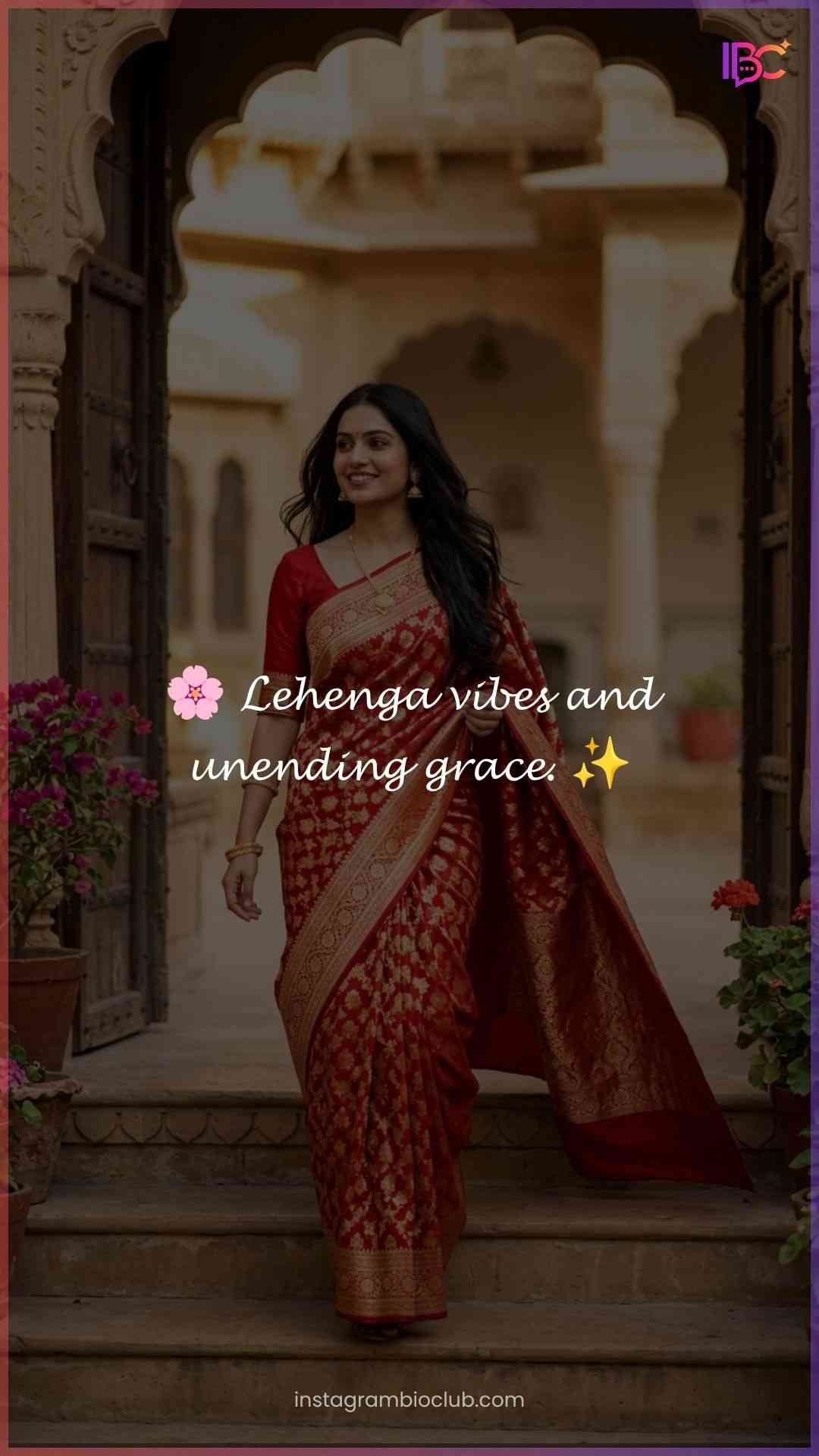 Caption For Lehenga Post On Instagram​