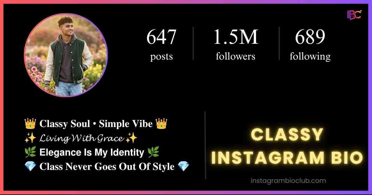 Classy Instagram Bio