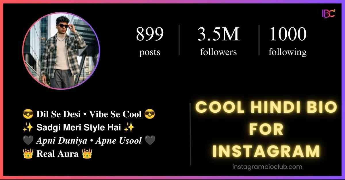 Cool Hindi Bio For Instagram​