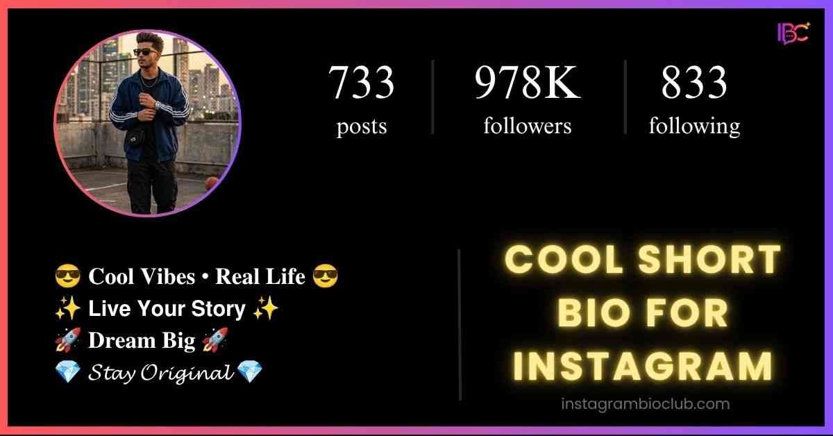 Cool Short Bio For Instagram​