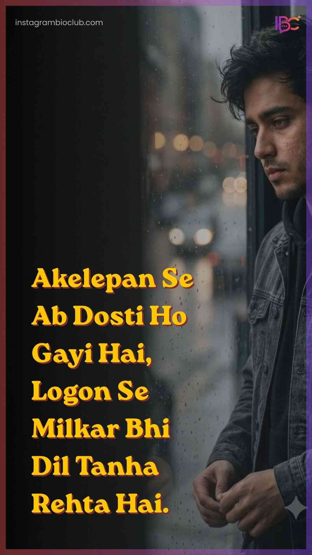 Feeling Alone Sad Shayari In Hindi​.1