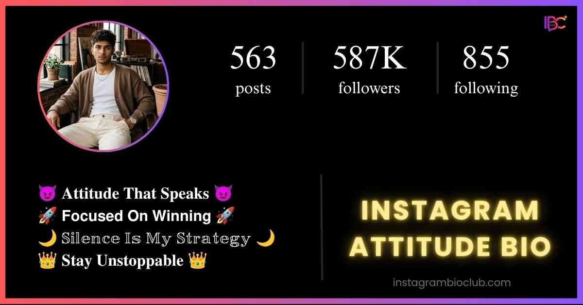 Instagram Attitude Bio​