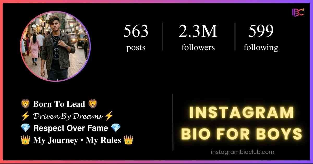 Instagram Bio For Boys