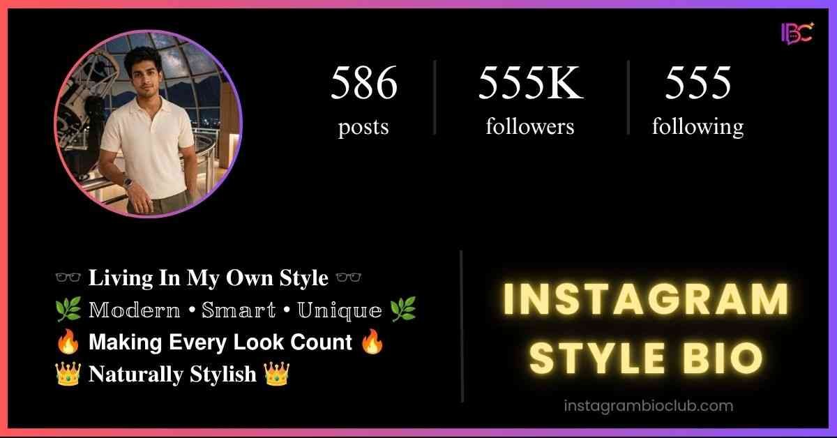 Instagram Style Bio​
