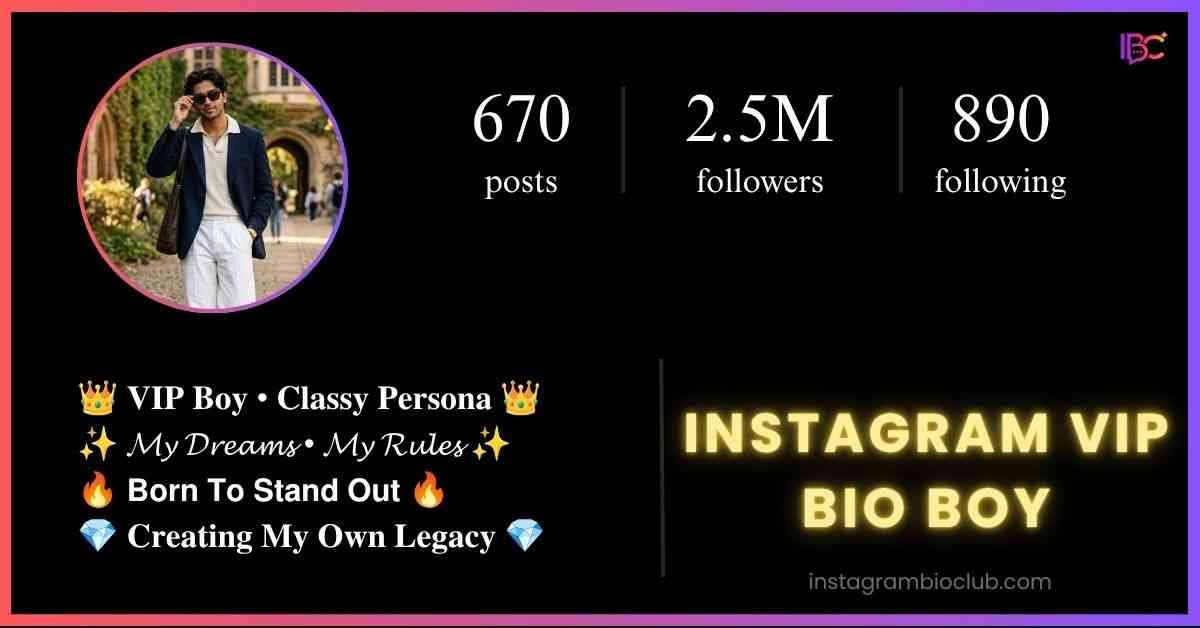 Instagram VIP Bio Boy​