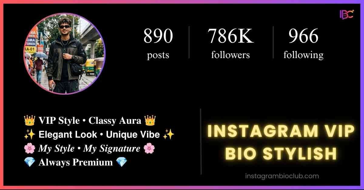 Instagram VIP Bio Stylish​