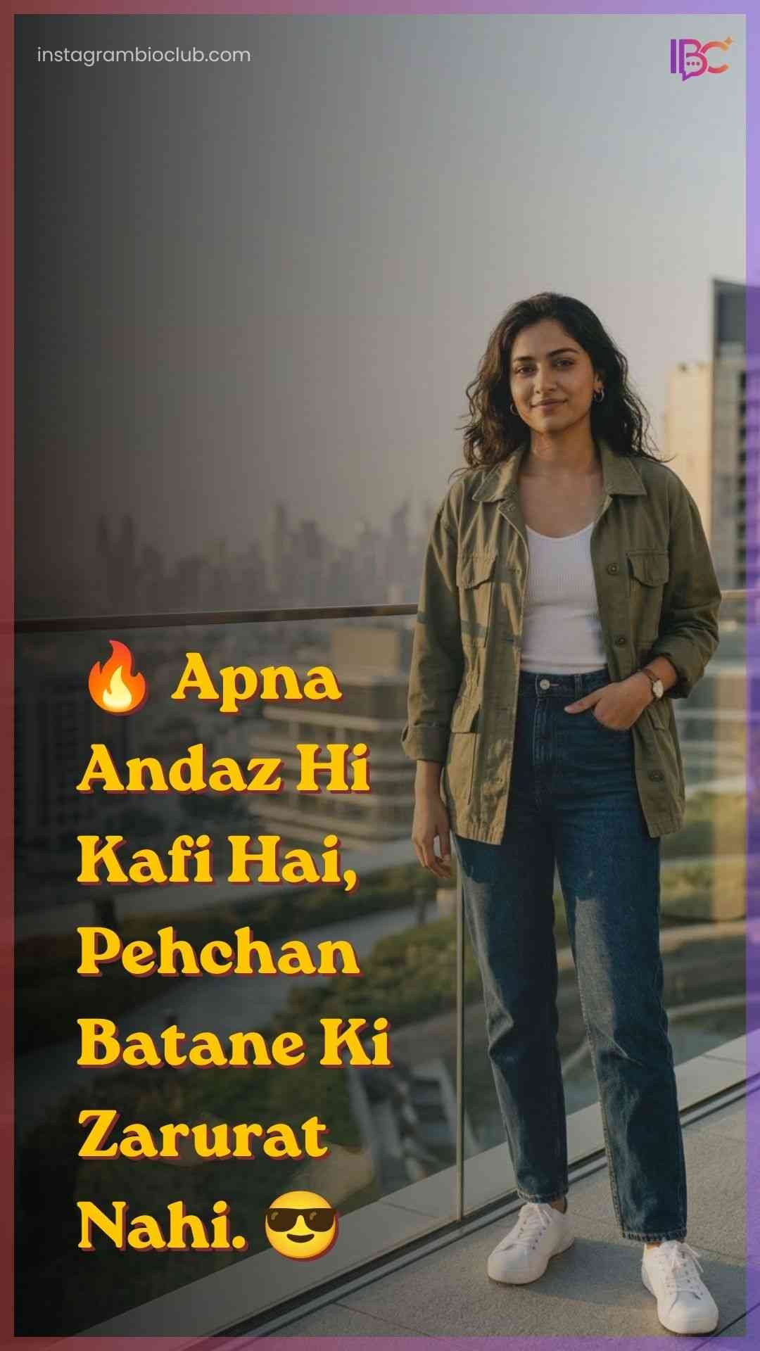 One Line Attitude Caption In Hindi​