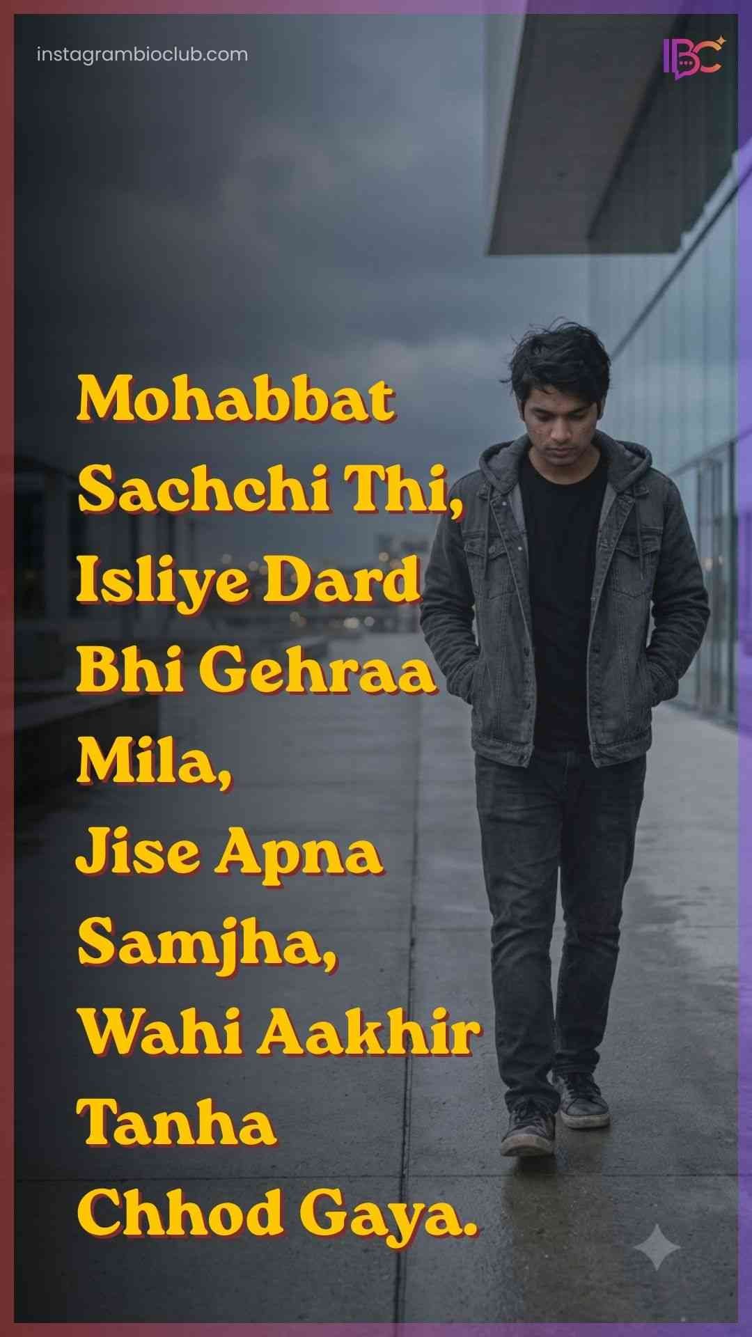 Sad Love Quotes In Hindi 2 Lines​