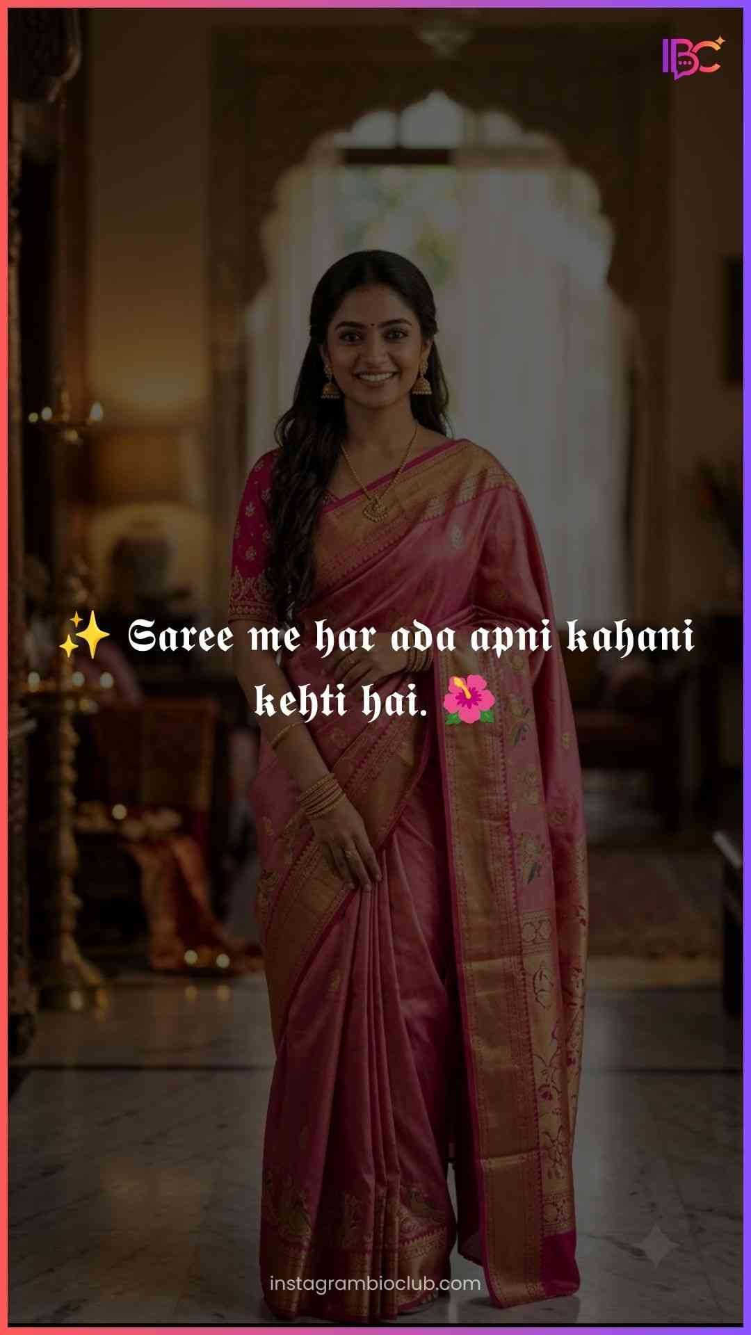 Saree Caption For Instagram In Hindi​