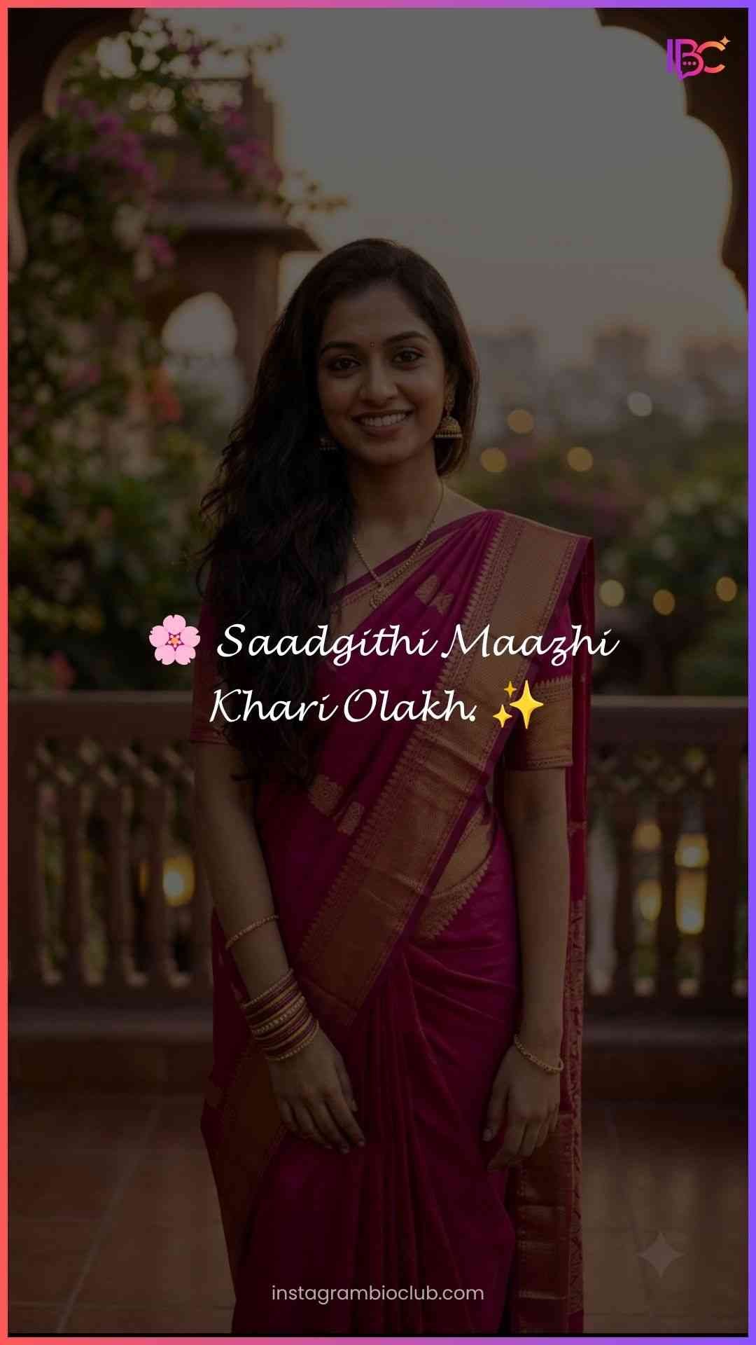 Saree Caption For Instagram In Marathi​