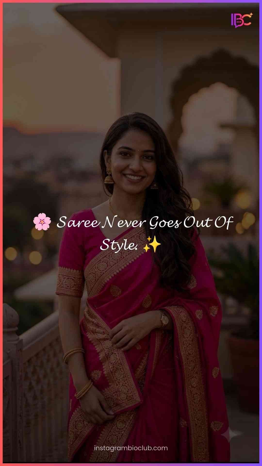 Saree Caption For Instagram