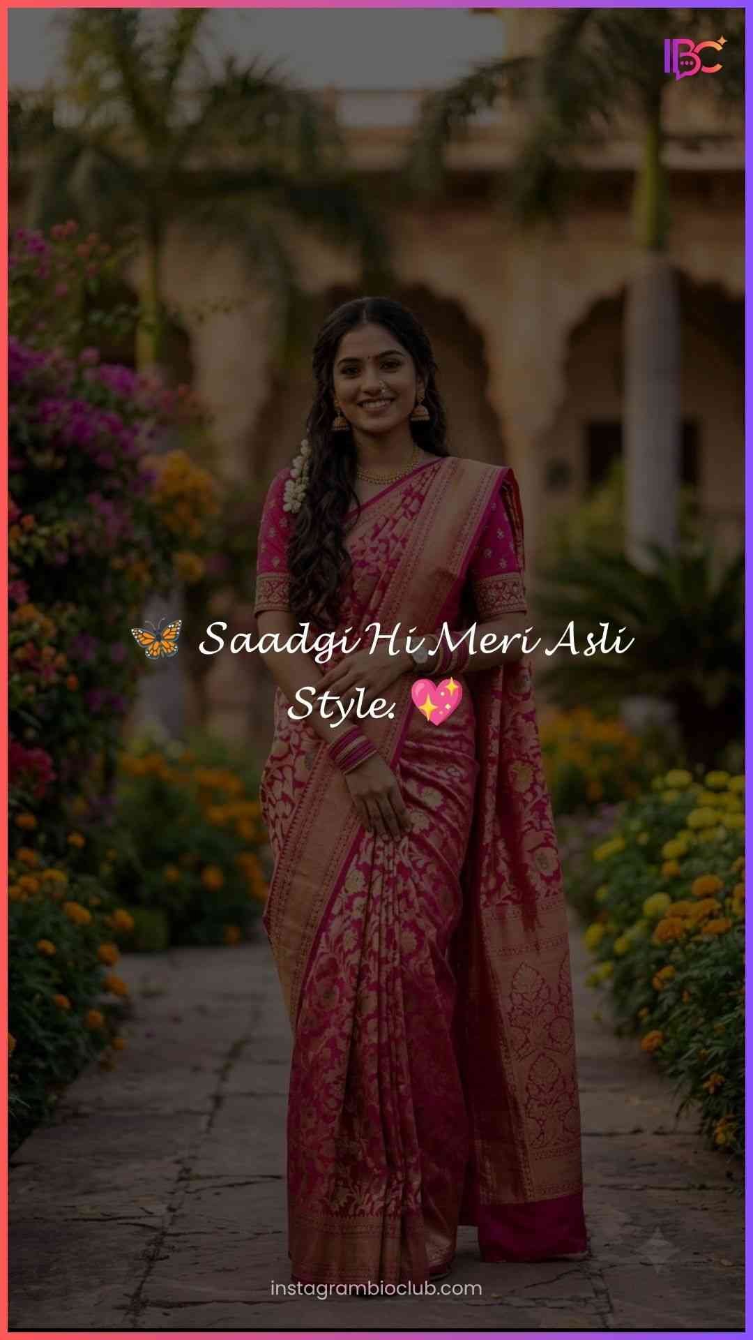 Saree Captions For Instagram In Hindi​