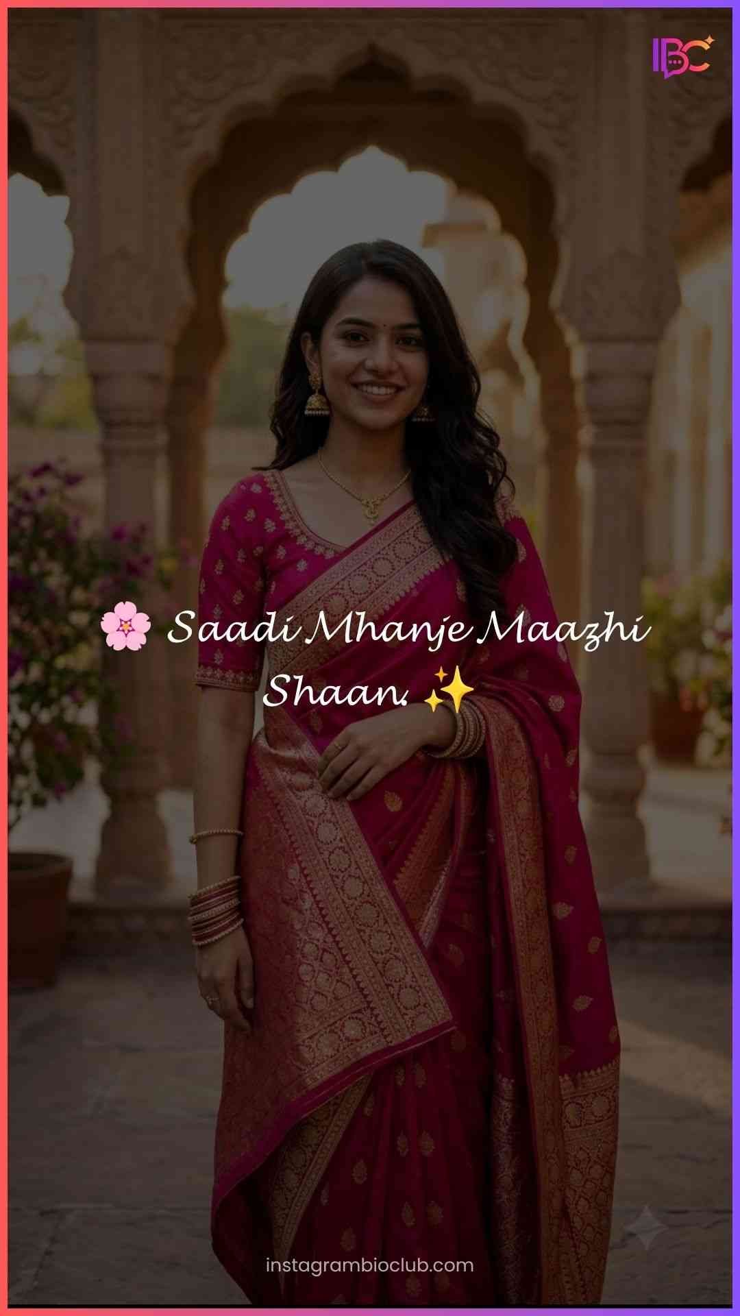 Saree Captions For Instagram In Marathi​