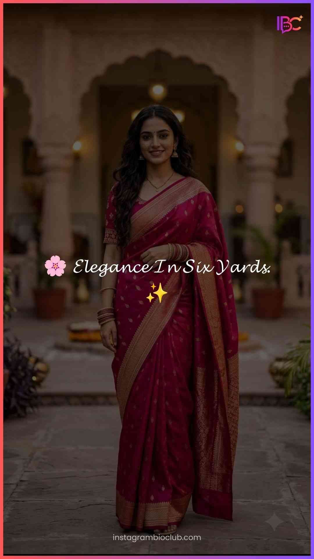 Short Saree Captions For Instagram​