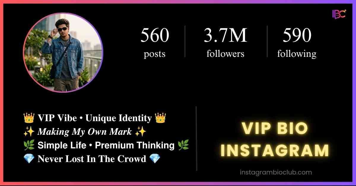 VIP Bio Instagram​