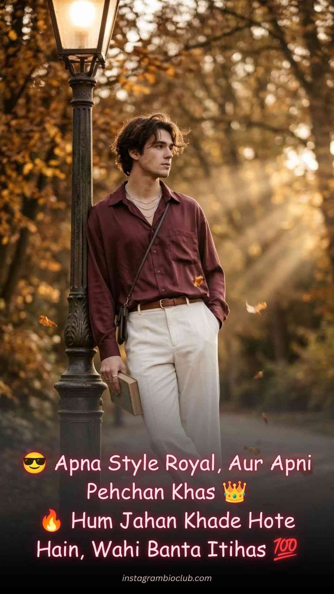 Instagram Status In Hindi For Boy Attitude​