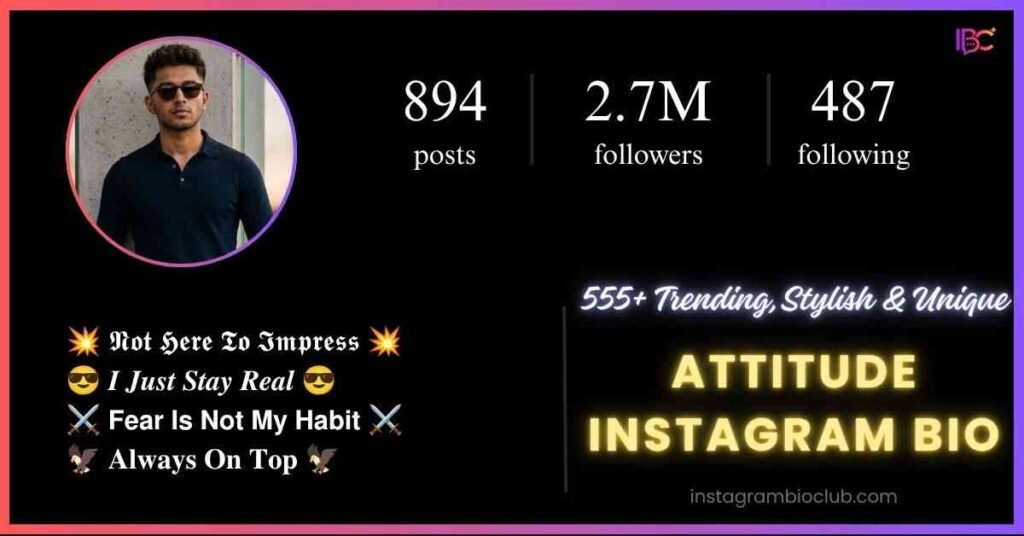 Attitude Instagram Bio | 555+ Trending, Stylish & Unique Bios Attitude Instagram Bio 555+ Trending, Stylish & Unique Bios
