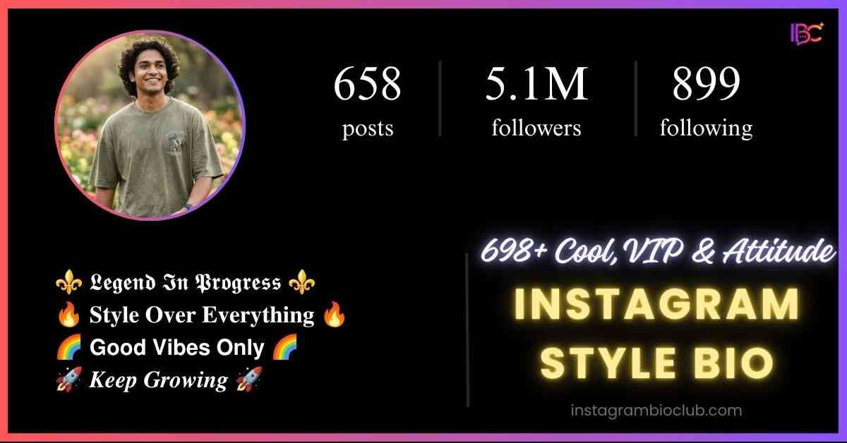 Instagram Style Bio | 698+ Cool, VIP & Attitude Bio Collection