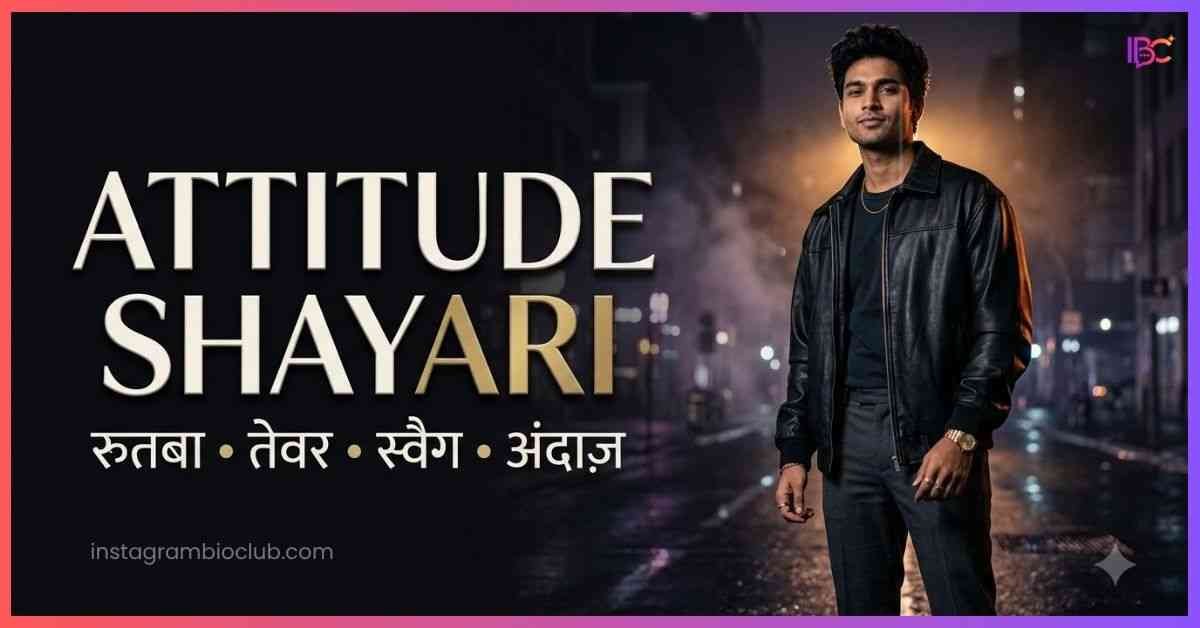 Attitude Shayari Best 874+ Dabang, Royal & Killer Shayari