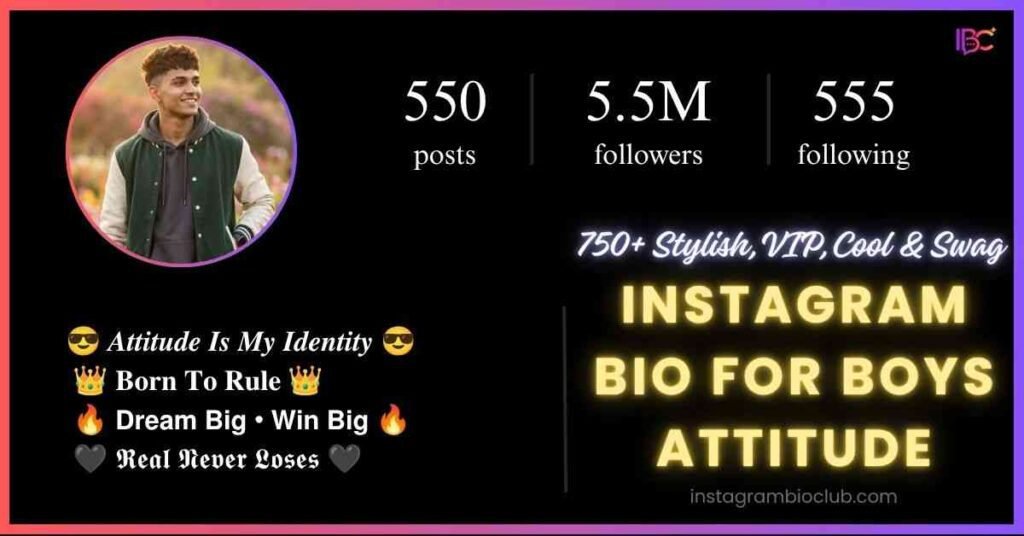 Instagram Bio For Boys Attitude | 750 Stylish, VIP, Cool & Swag Bio Instagram Bio For Boys Attitude 750 Stylish, VIP, Cool & Swag Bio